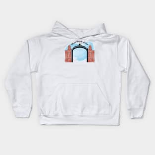 Watercolor Mount Holyoke Gates Kids Hoodie